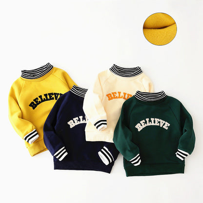 Believe print sweater