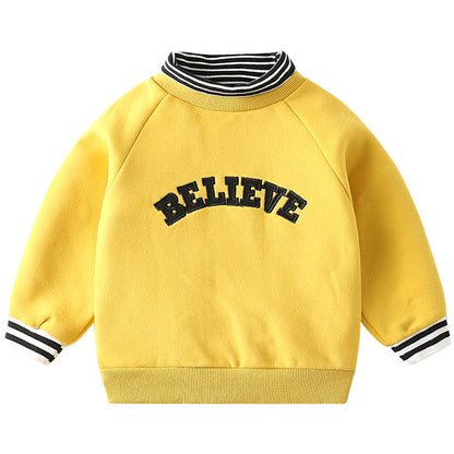 Believe print sweater