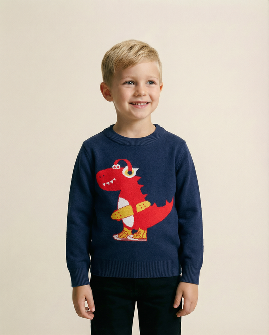 Dinosaur skate sweater